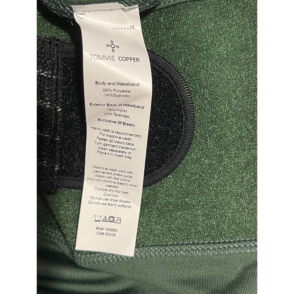 Tommie Copper Adjustable Back Support Capri Length Leggings Olive Green Sz XXXL - Picture 3 of 5